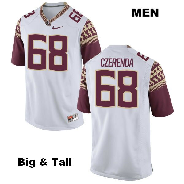 Men's NCAA Nike Florida State Seminoles #68 Jeremy Czerenda College Big & Tall White Stitched Authentic Football Jersey PEQ1469HB